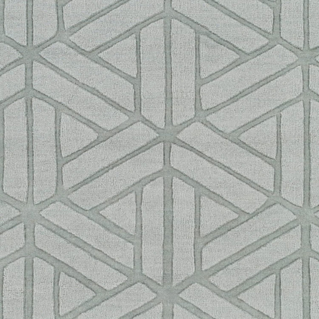 Grey Cut-Loop Hand-Tufted Wool Rug