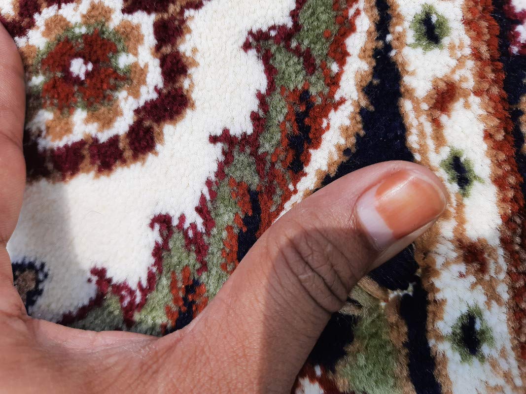 Maroon Color Kashmiri Persian Design Area Rug