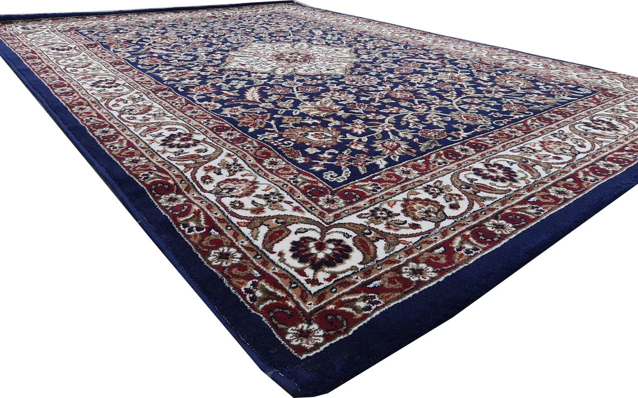 Blue Color Kashmiri Persian Design Area Rug