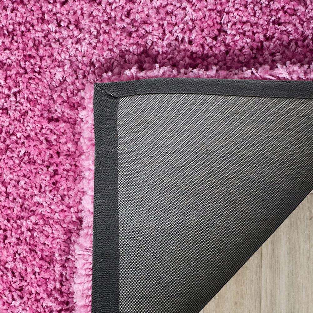 Pink Handmade Shaggy Carpet – Ultra Soft Area Rug for Living Room & Bedroom