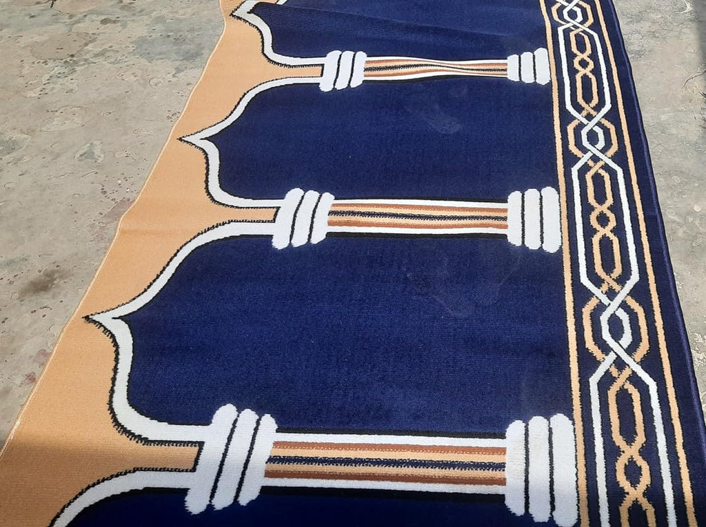 Blue Janamaz Roll – Premium Masjid Carpet | Mosque Prayer Mat & Janamaz Rug