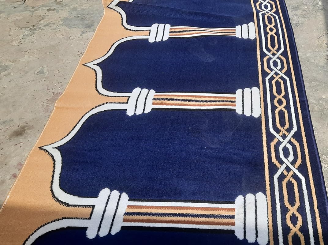 Blue Janamaz Roll – Premium Masjid Carpet | Mosque Prayer Mat & Janamaz Rug