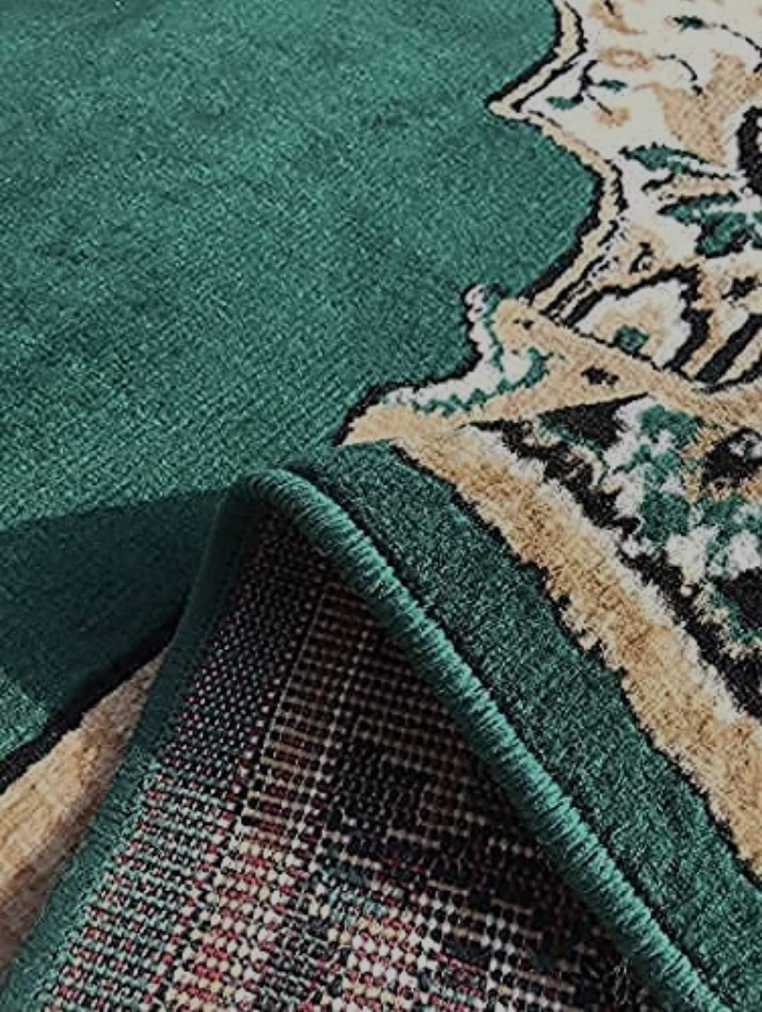 Green Janamaz Roll – Premium Masjid Carpet | Mosque Prayer Mat & Janamaz Rug