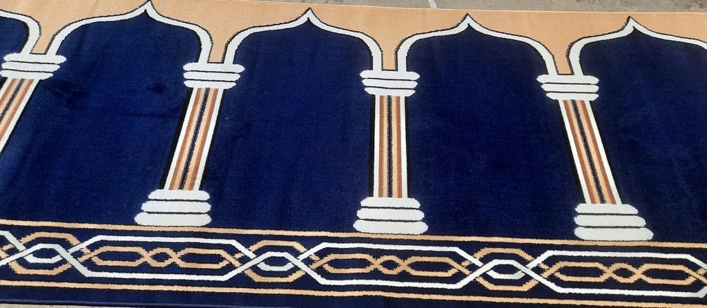 Blue Janamaz Roll – Premium Masjid Carpet | Mosque Prayer Mat & Janamaz Rug