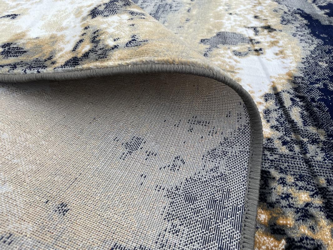 Contemporary Washable Modern Abstract Area Rug – Shed-Free Carpet