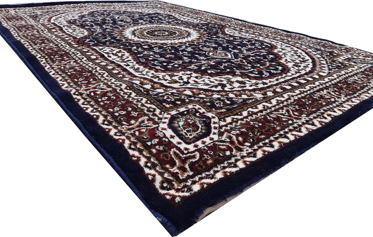 Blue Color Kashmiri Persian Design Area Rug
