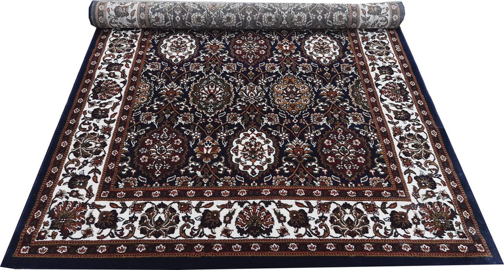 Blue Color Kashmiri Persian Design Area Rug
