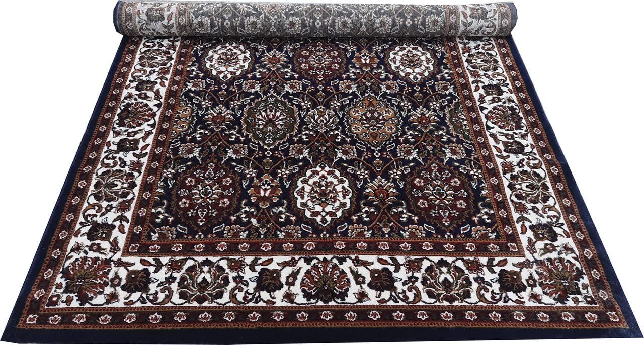 Blue Color Kashmiri Persian Design Area Rug