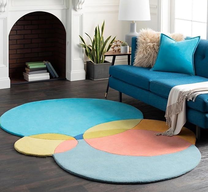 Multicolor Hand-Tufted Irregular Rug