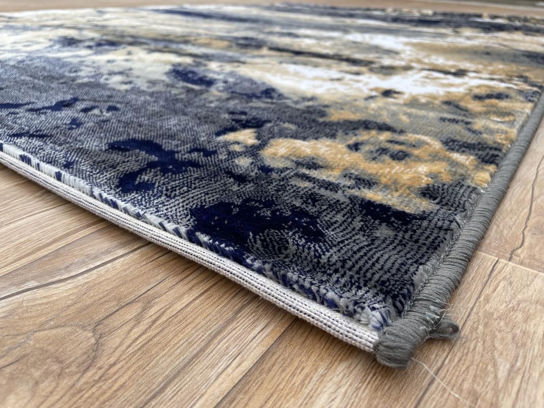 Contemporary Washable Modern Abstract Area Rug – Shed-Free Carpet
