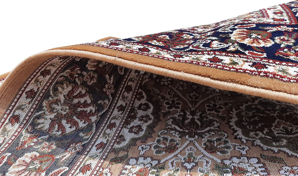 Gold Color Kashmiri Persian Design Area Rug