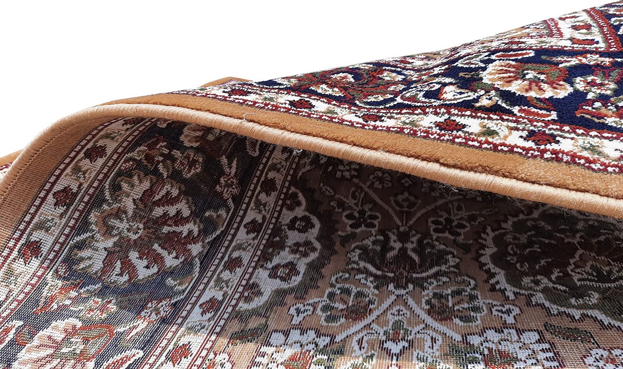 Gold Color Kashmiri Persian Design Area Rug