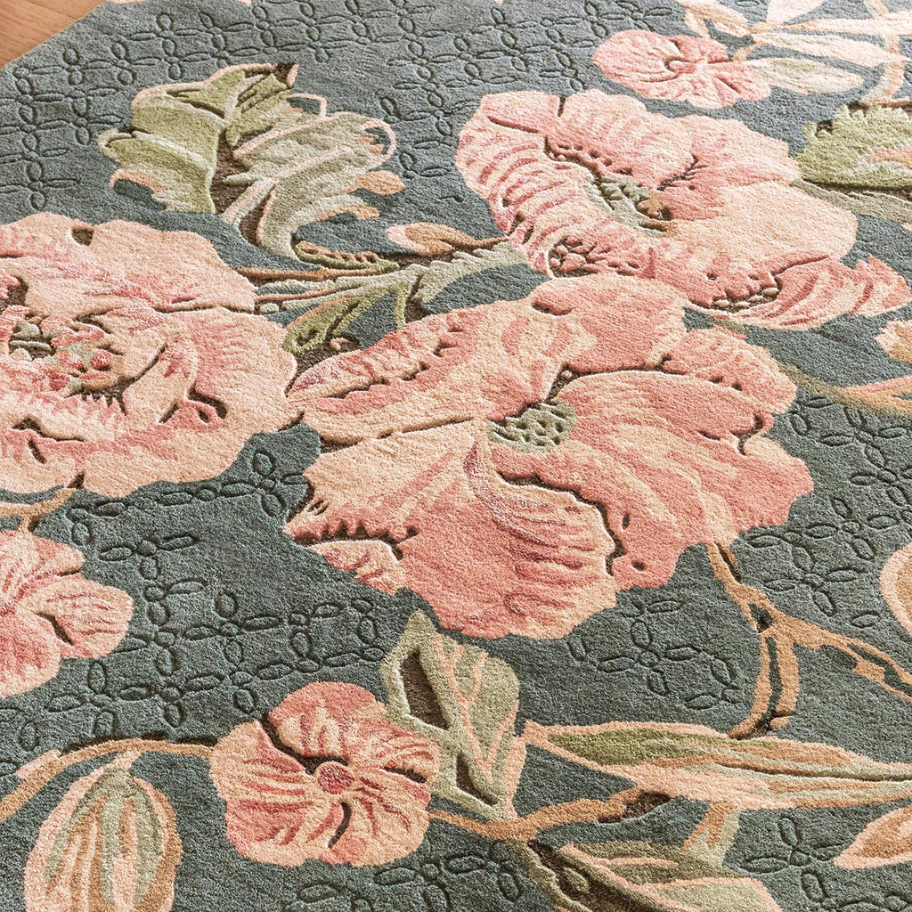 Botanical Bloom Foliage Hand-Tufted Rug