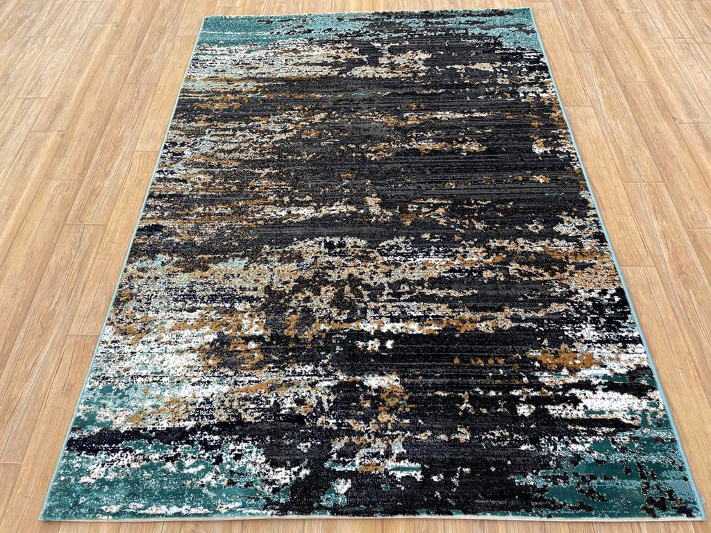Washable Modern Abstract Area Rug – Non-Shedding Acrylic Wool Rug
