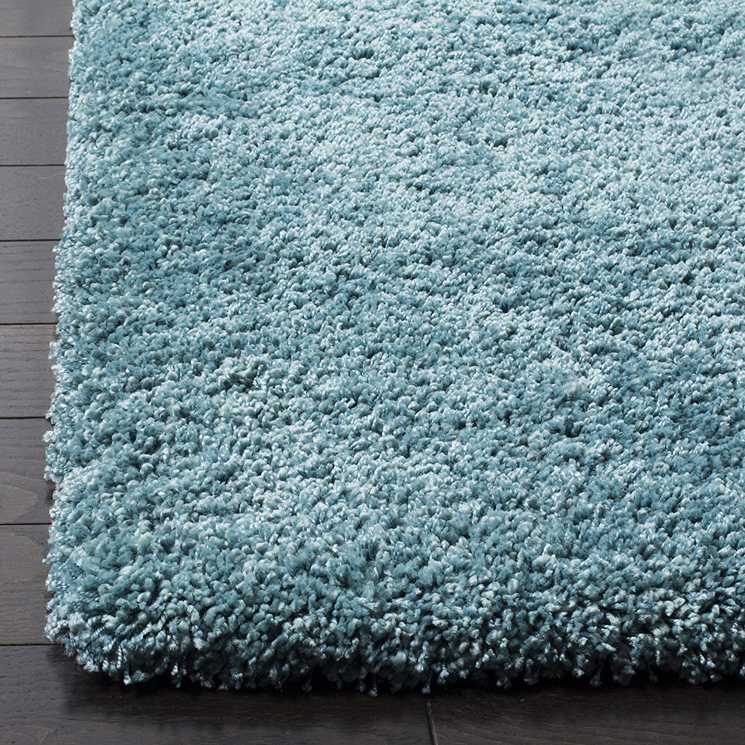 Sky Blue Handmade Shaggy Carpet – Ultra Soft Area Rug for Living Room & Bedroom