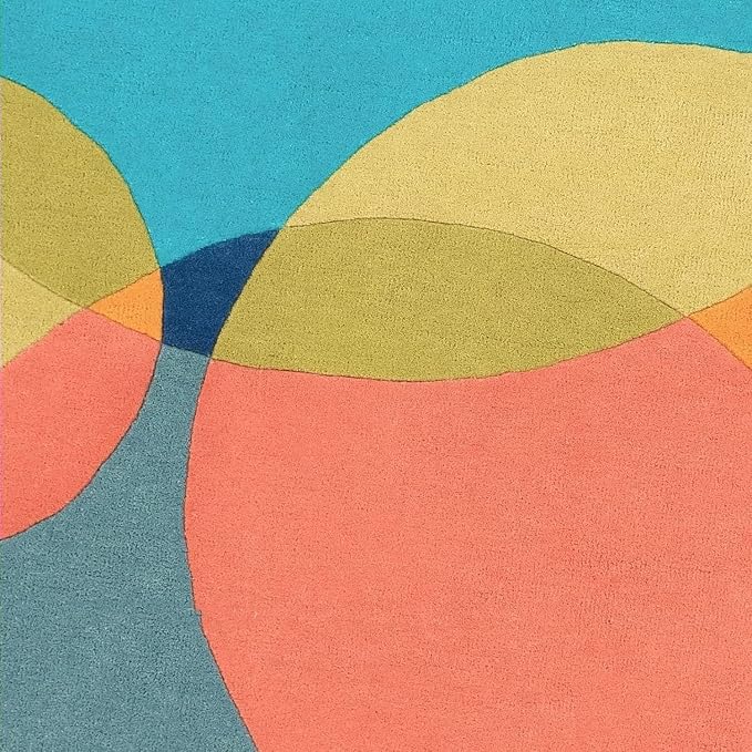 Multicolor Hand-Tufted Irregular Rug