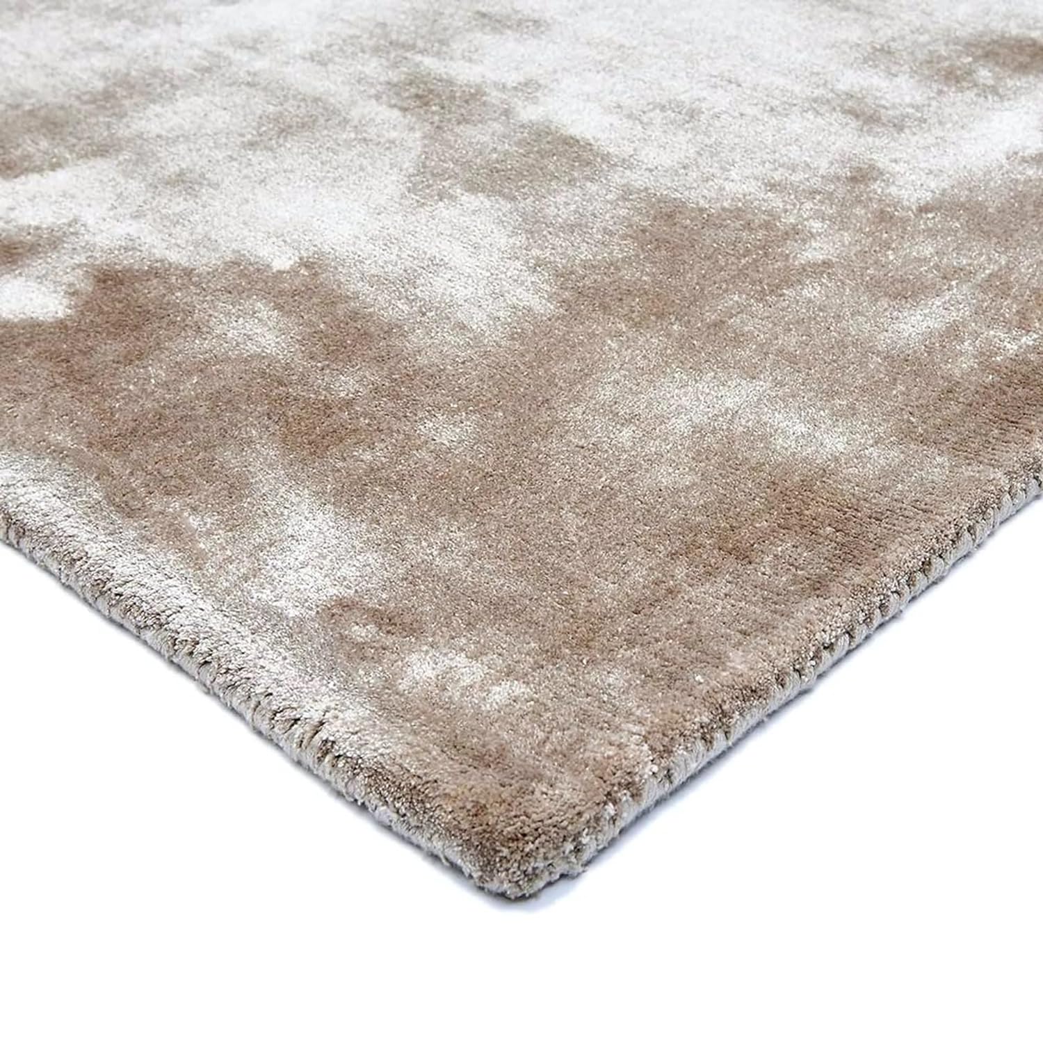 Camel Whispered Threads Viscose Silk Hand-Tufted Rug