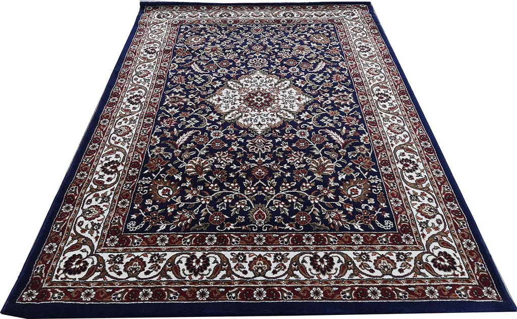 Blue Color Kashmiri Persian Design Area Rug