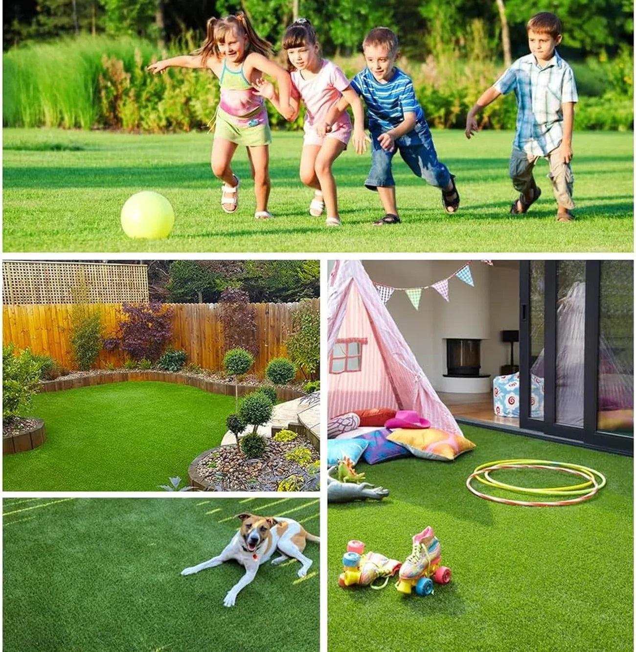 Artificial Green Grass | 2.5 Feet Width | UV-Resistant, Pet-Friendly & Waterproof