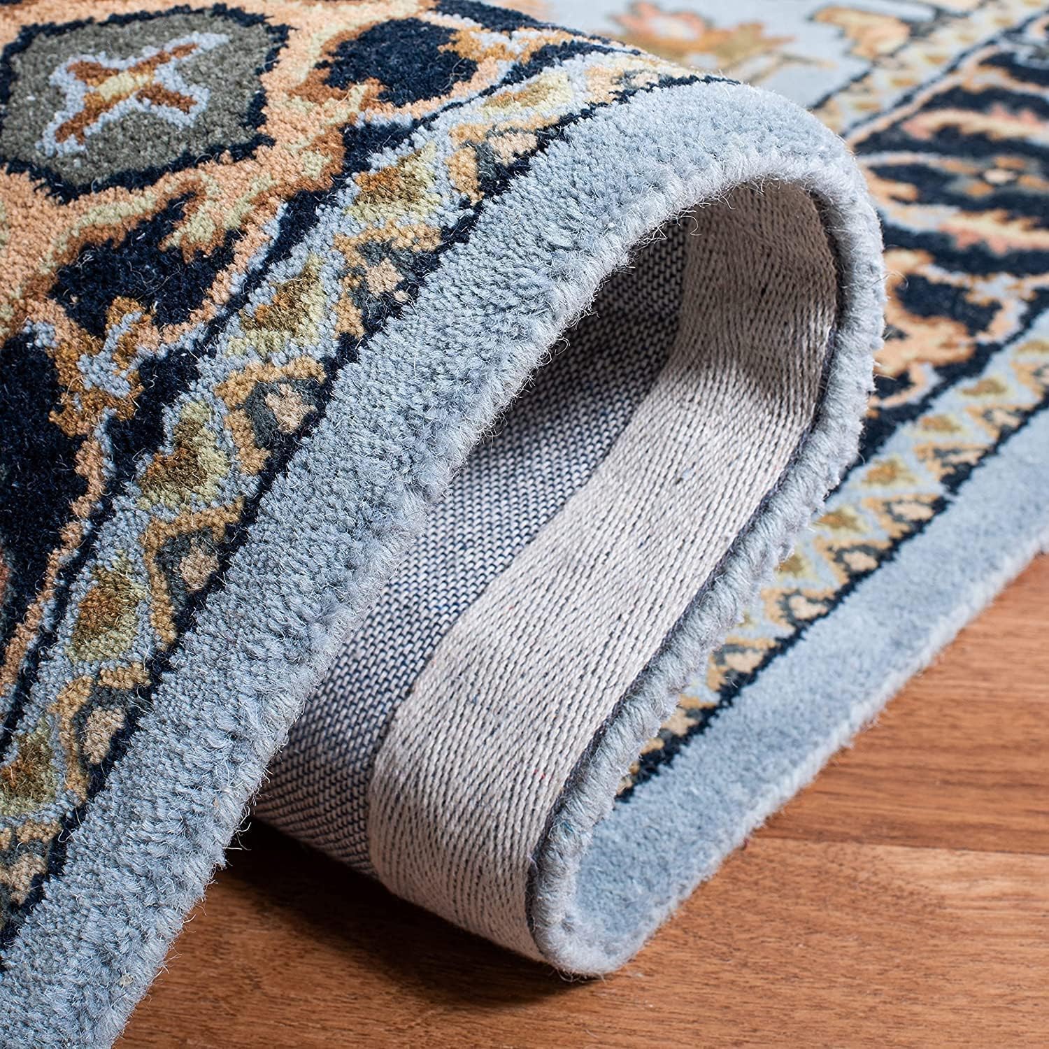 Silver Grey Persian Heriz Area Rug