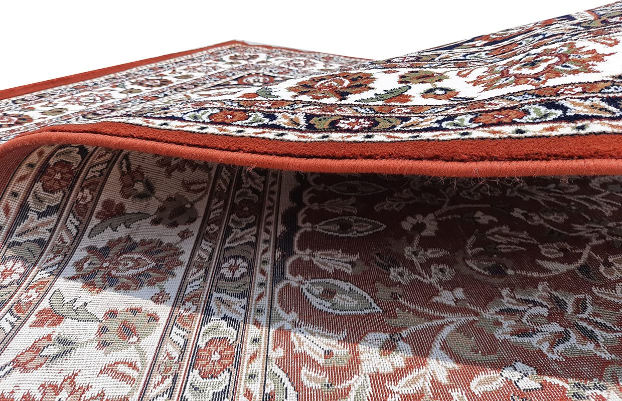 Maroon Color Kashmiri Persian Design Area Rug