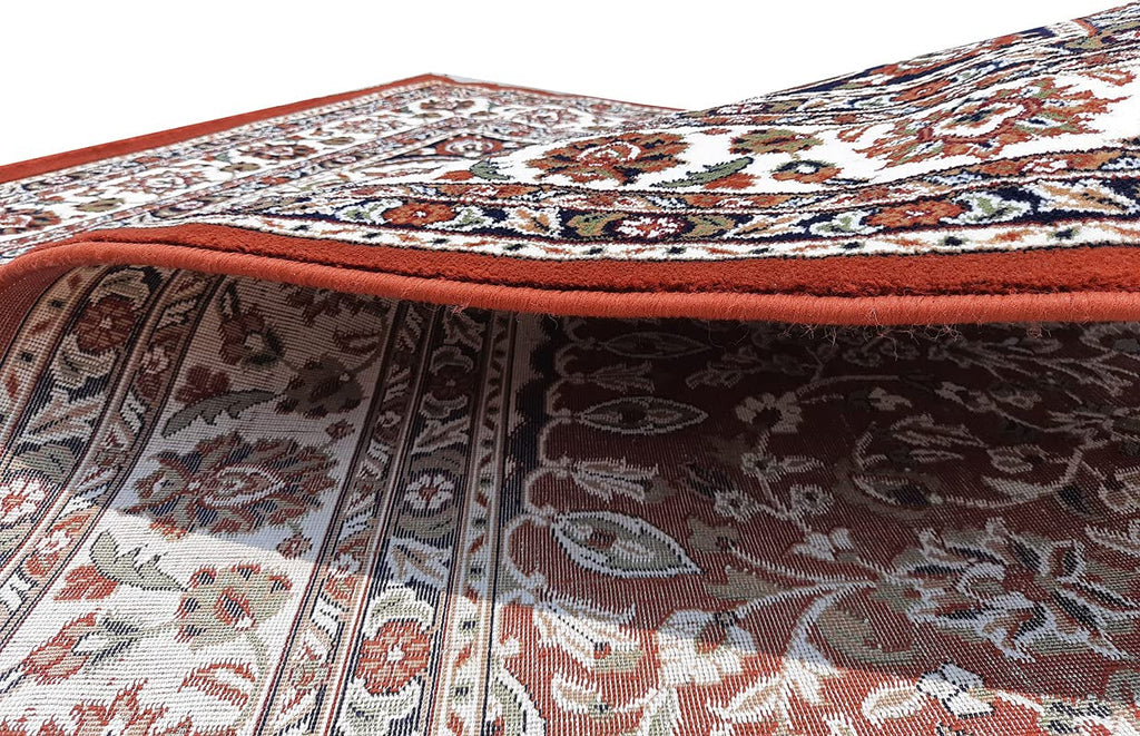 Maroon Color Kashmiri Persian Design Area Rug