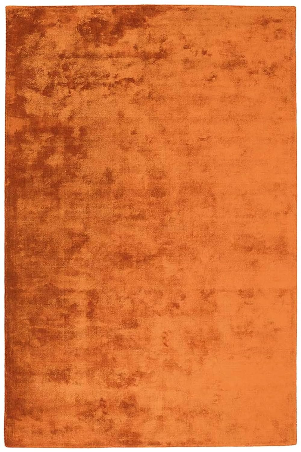 Orange Silk Shadows Viscose Silk Hand-Tufted Rug