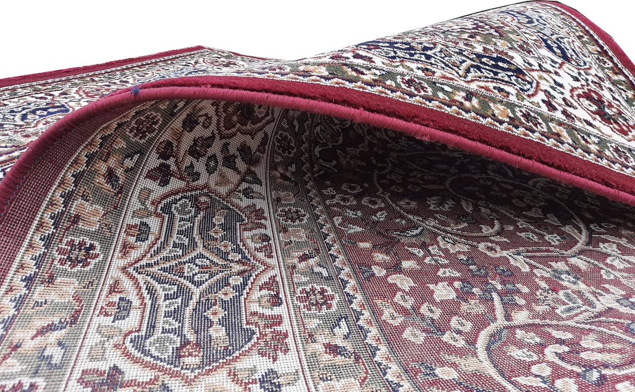 Maroon Color Kashmiri Persian Design Area Rug