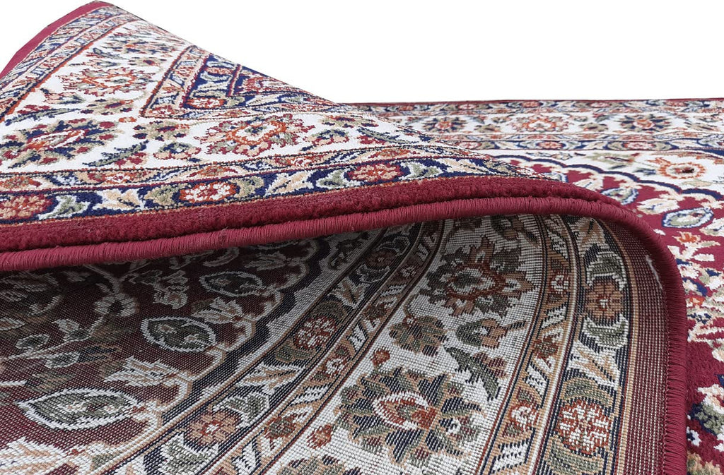 Maroon Color Kashmiri Persian Design Area Rug