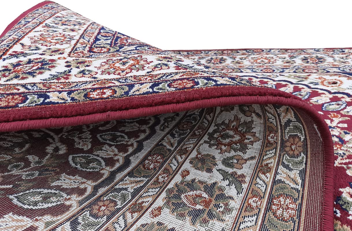 Maroon Color Kashmiri Persian Design Area Rug