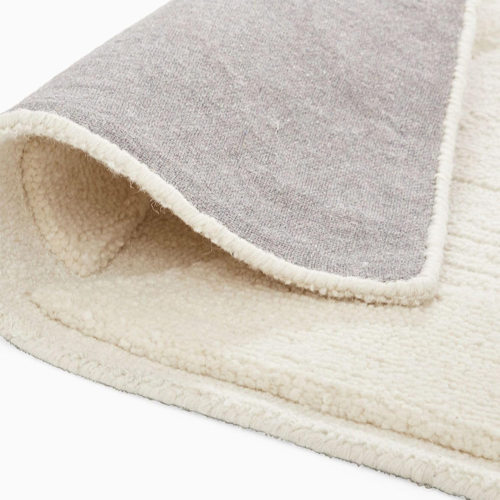 Ivory Cut-Loop Hand-Tufted Wool Rug