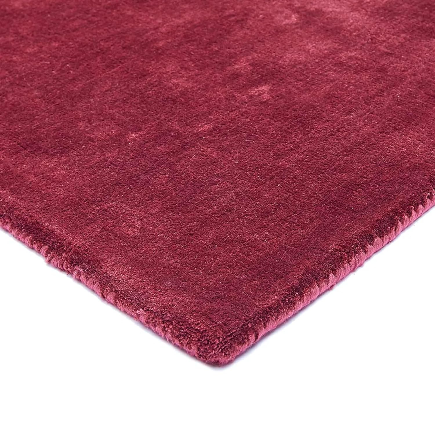 Maroon Cloud Woven Viscose Silk Hand-Tufted Rug