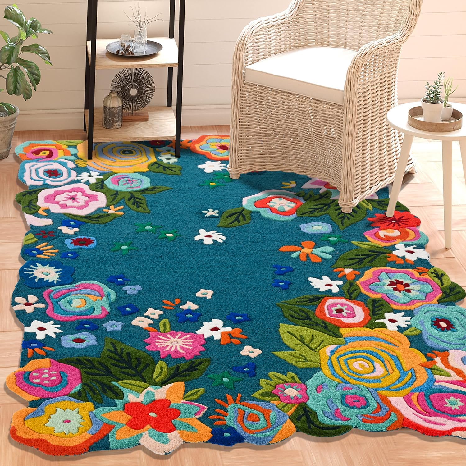 Drift Foliage Hand-Tufted Irregular Rug