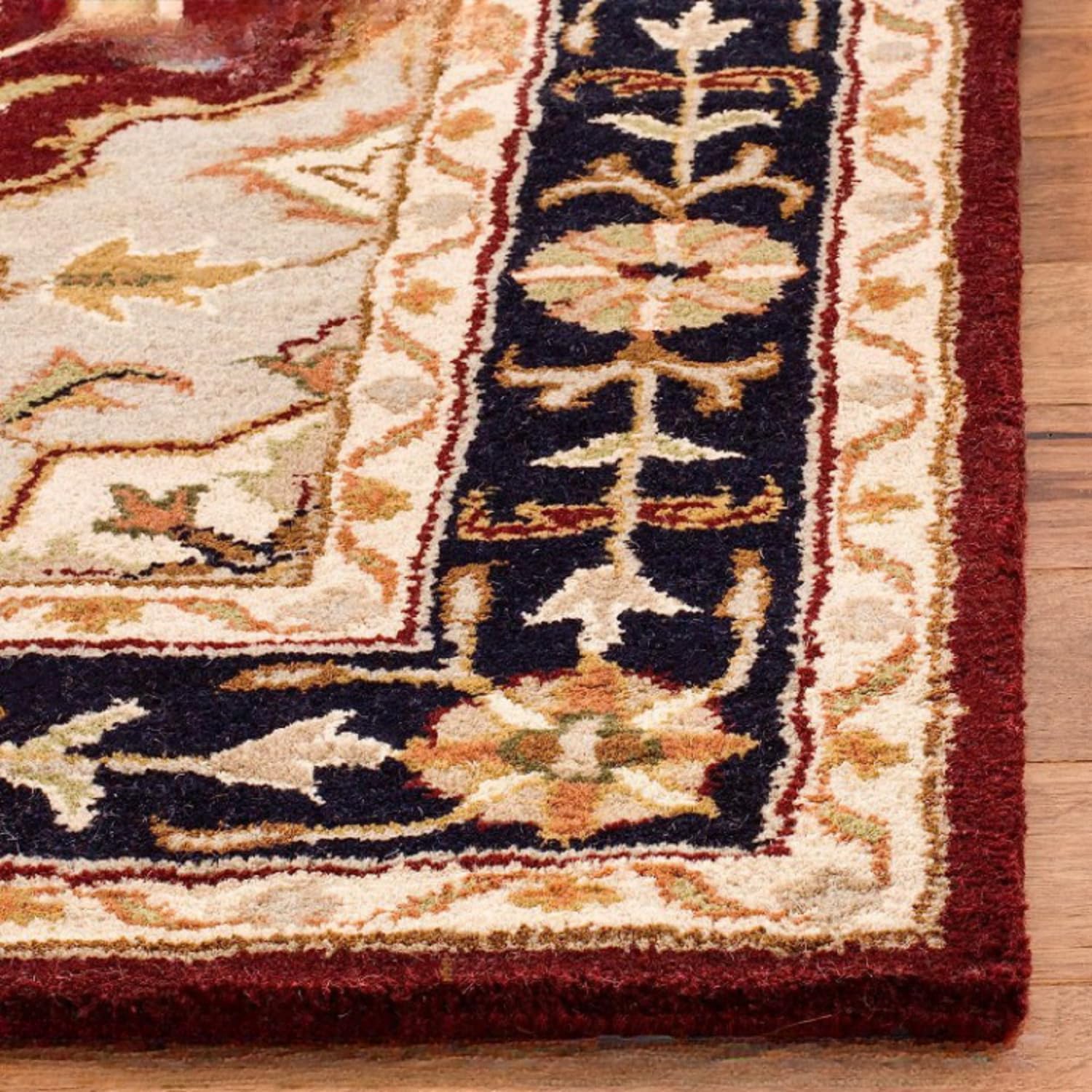Maroon Persian Heriz Area Rug