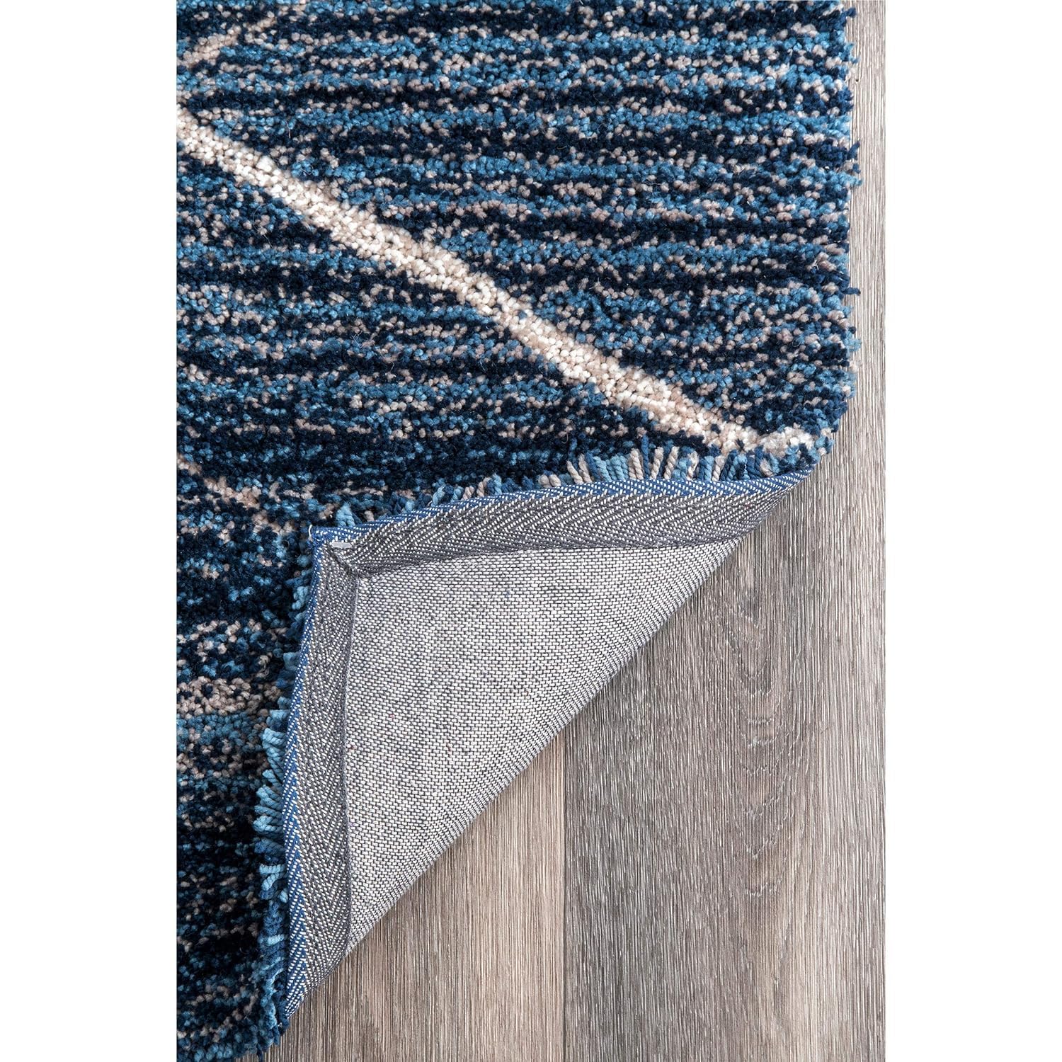 Blue Handmade Ombre Microfibre Carpet – Soft Area Rug for Living Room, Bedroom & Hall