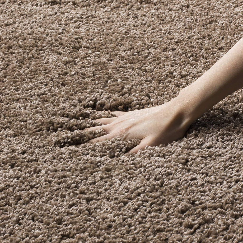 Beige Handmade Shaggy Carpet – Ultra Soft Area Rug for Living Room & Bedroom
