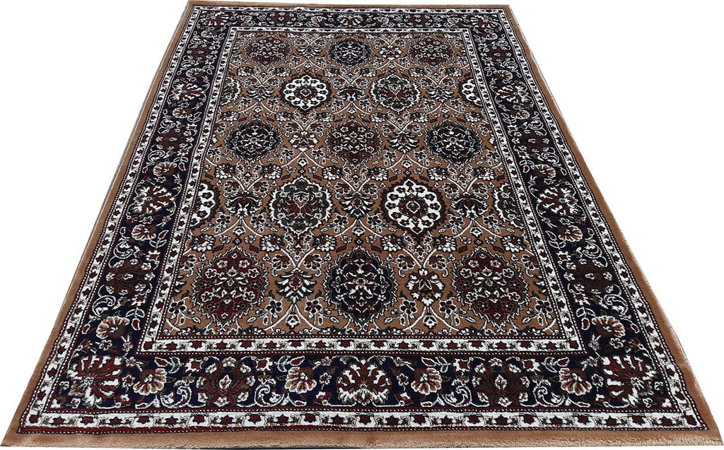 Gold Color Kashmiri Persian Design Area Rug