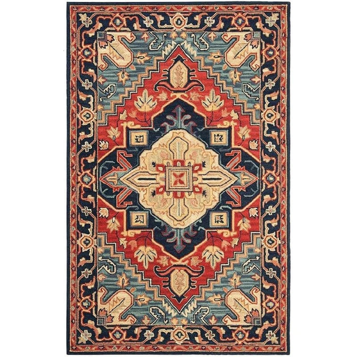 Blue Persian Heriz Area Rug