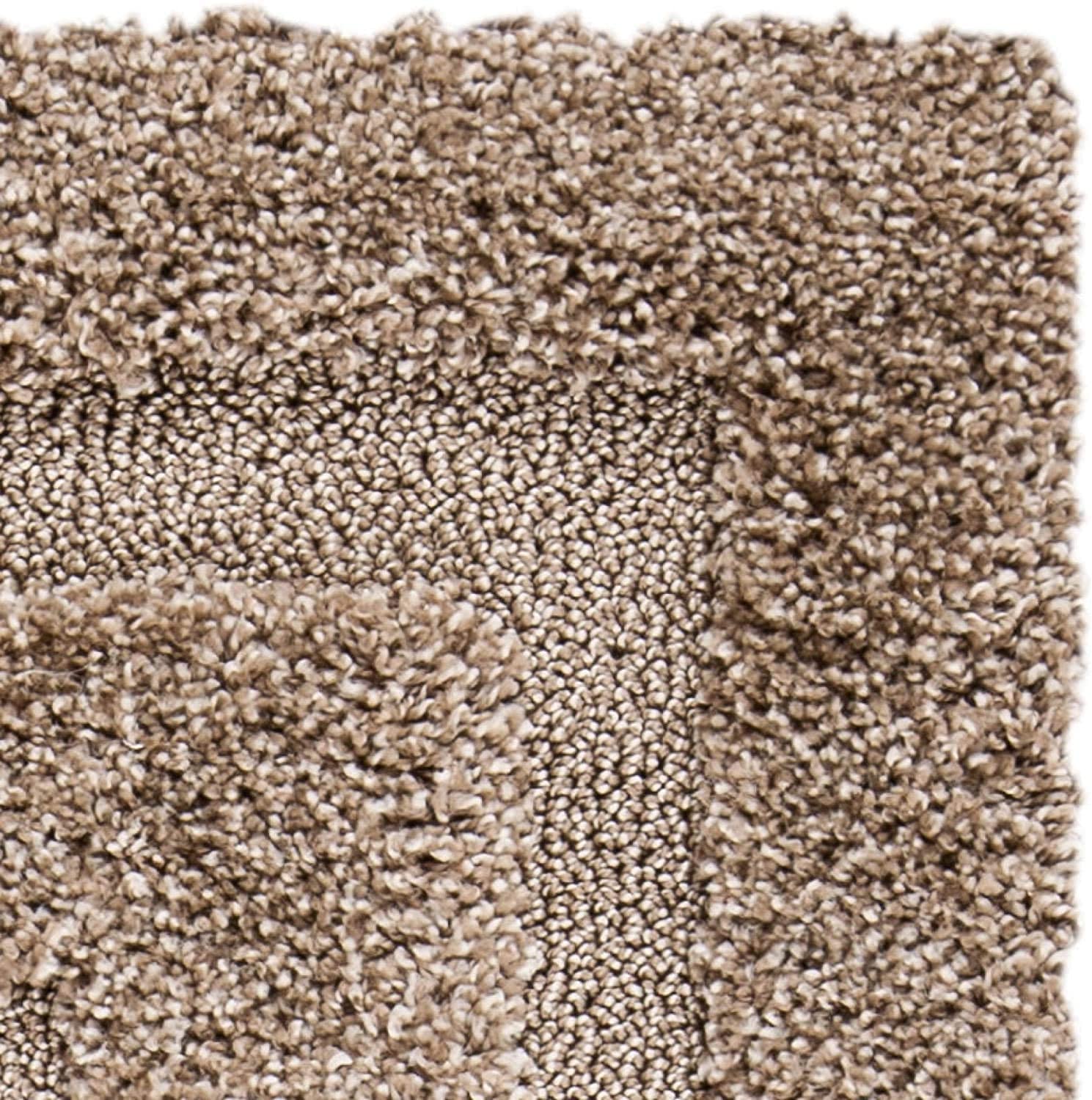 Beige Frame Shaggy Carpet | Soft & Fluffy Microfiber Area Rug