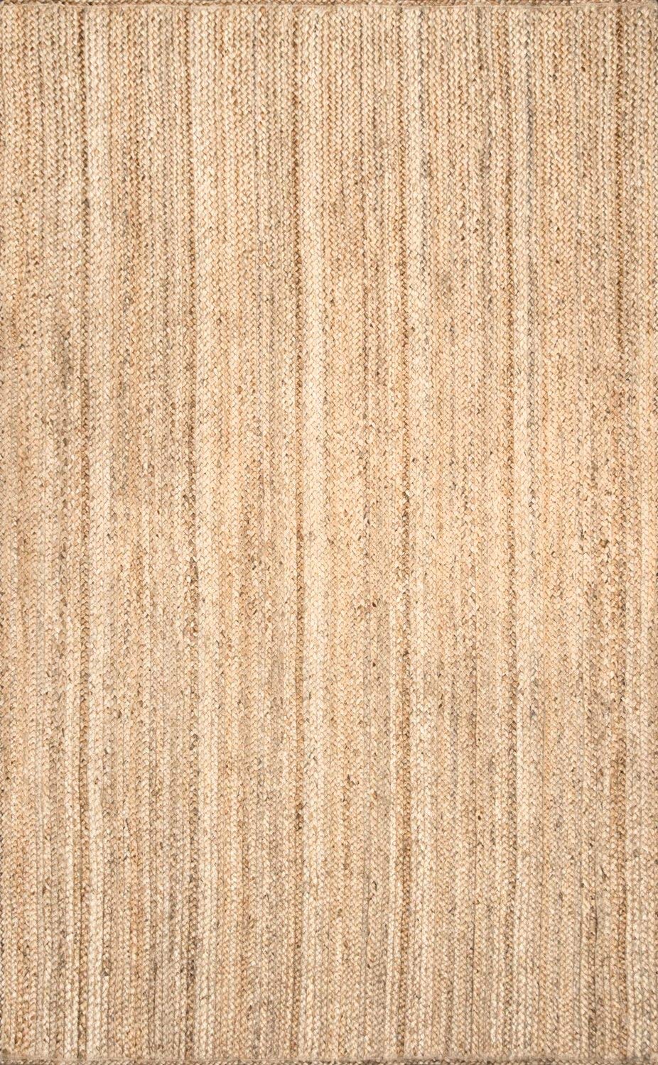 Natural Beige Handmade Braided Jute Carpet
