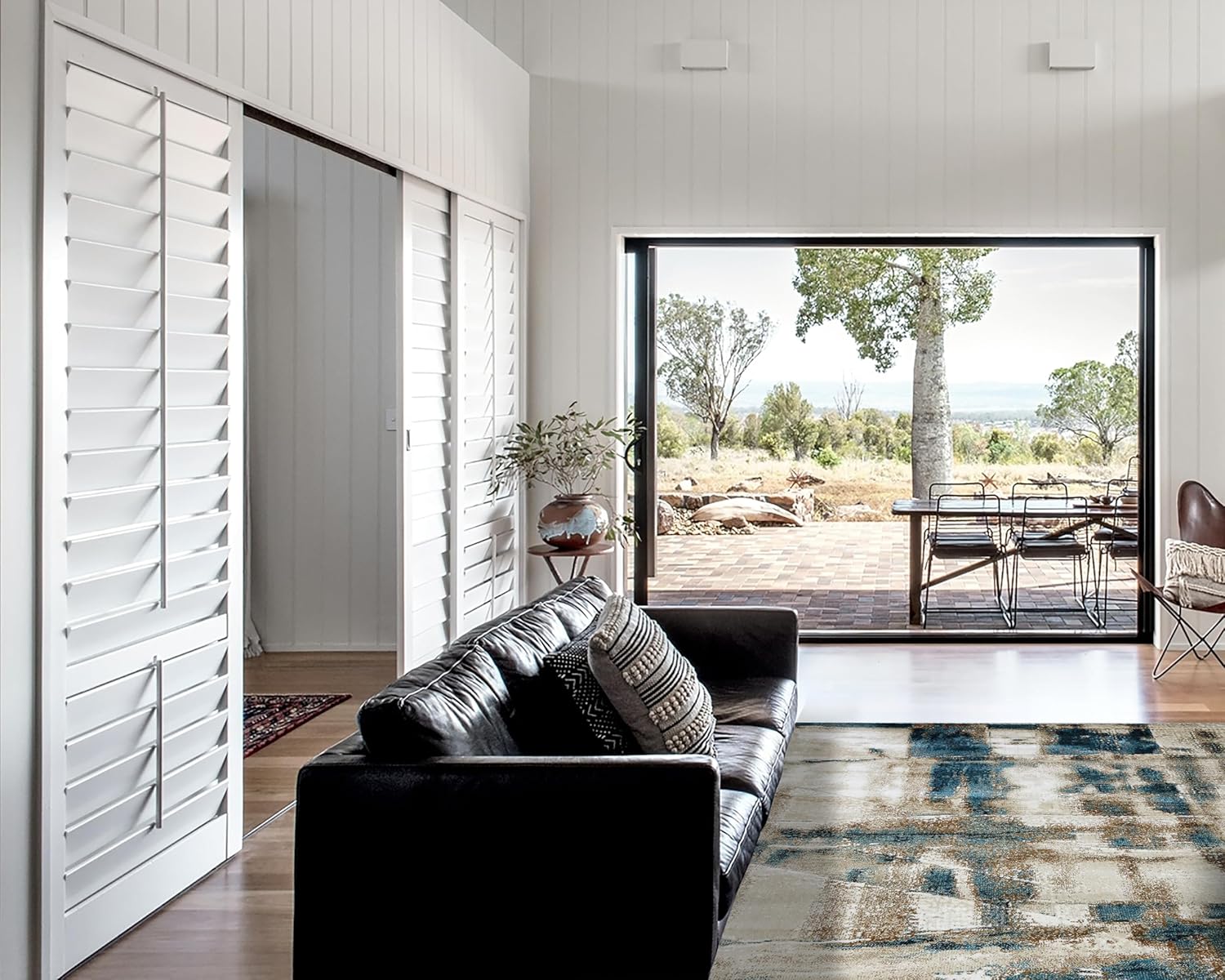 Luxury Modern Abstract Area Rug – Washable & Shed-Proof Carpet