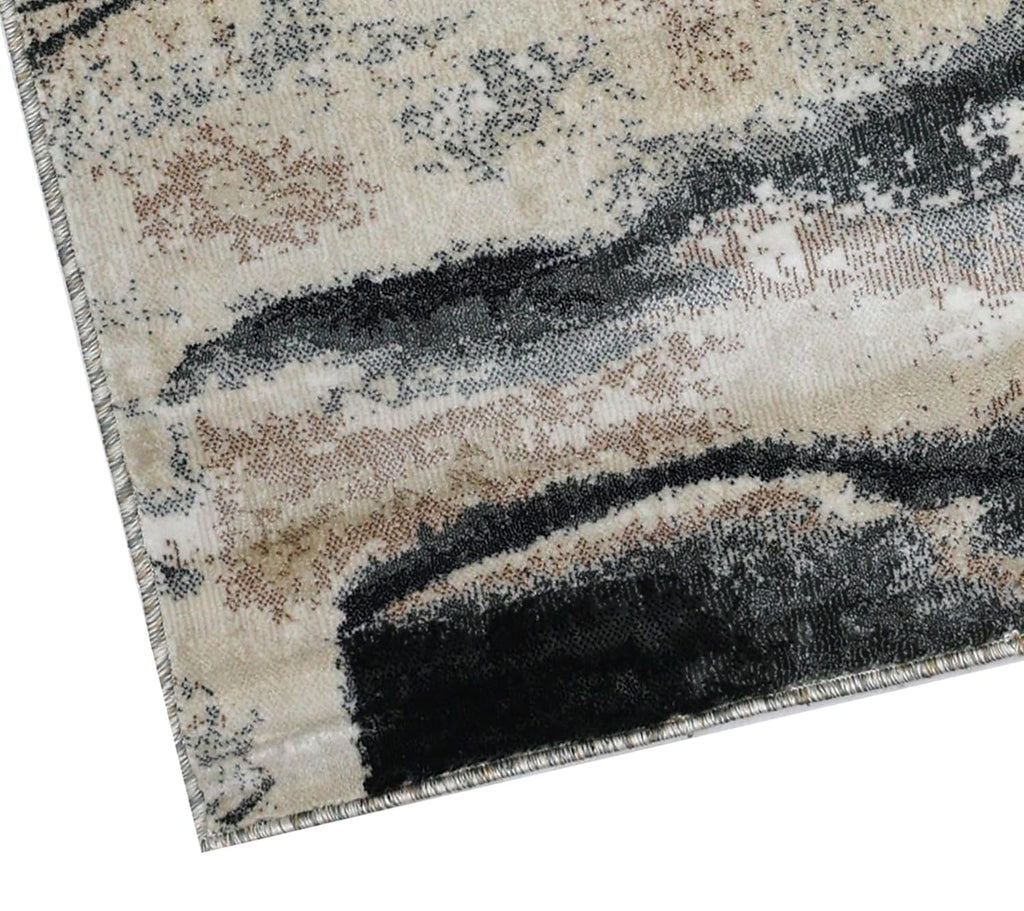 Durable Modern Abstract Area Rug – Easy-Care Washable Carpet