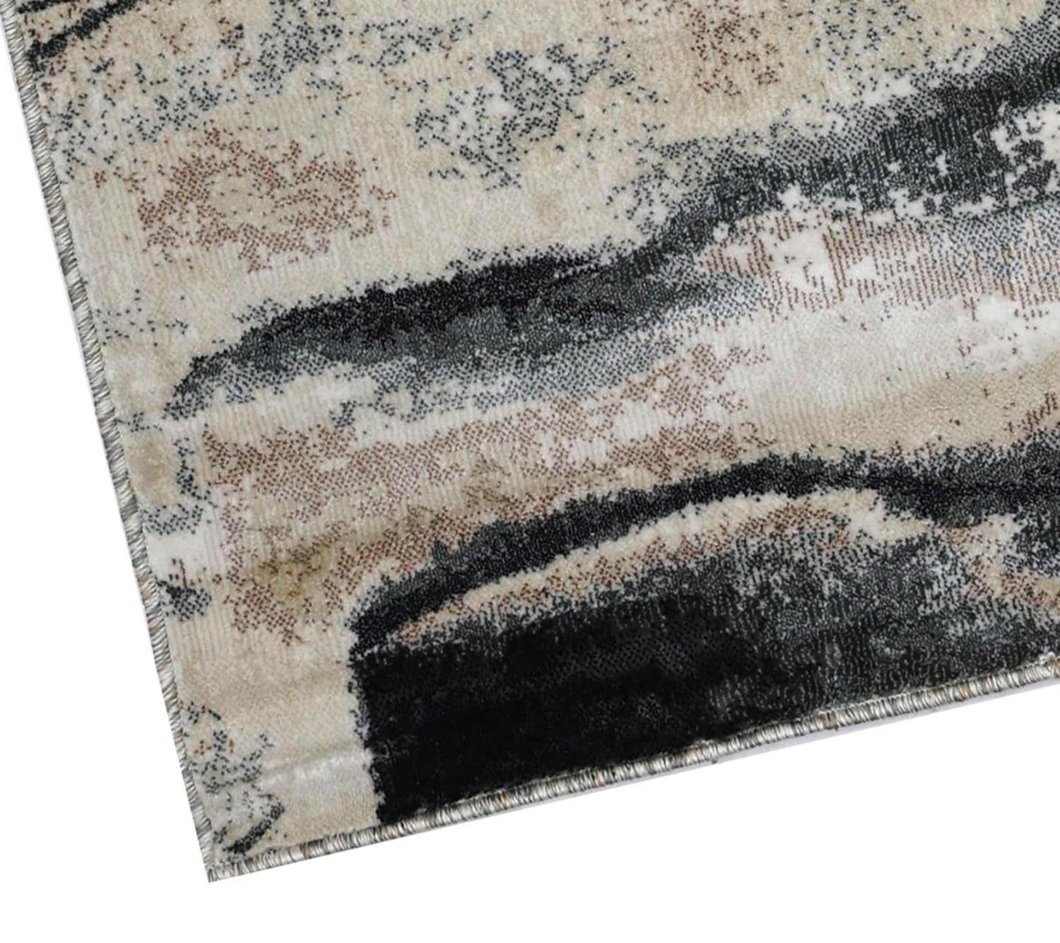 Durable Modern Abstract Area Rug – Easy-Care Washable Carpet