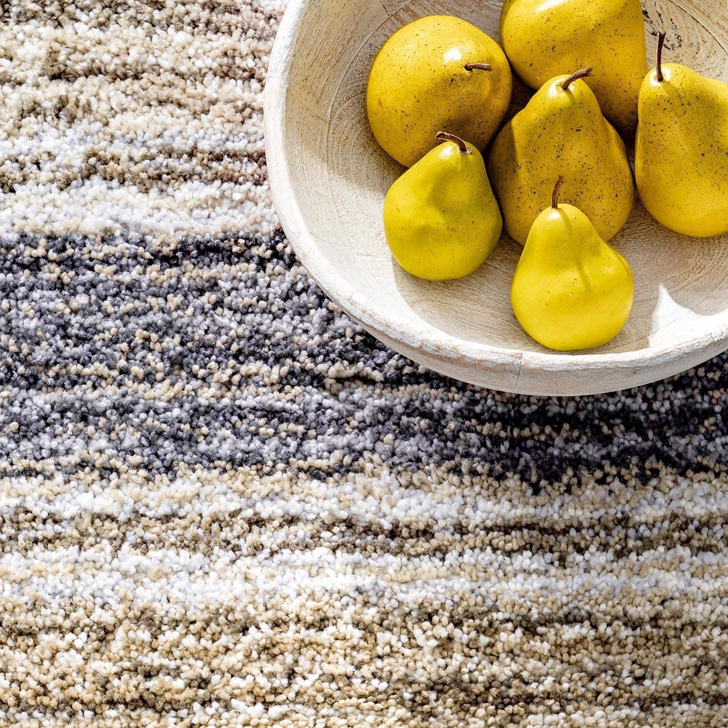 Beige Handmade Ombre Microfibre Carpet – Soft Area Rug for Living Room, Bedroom & Hall