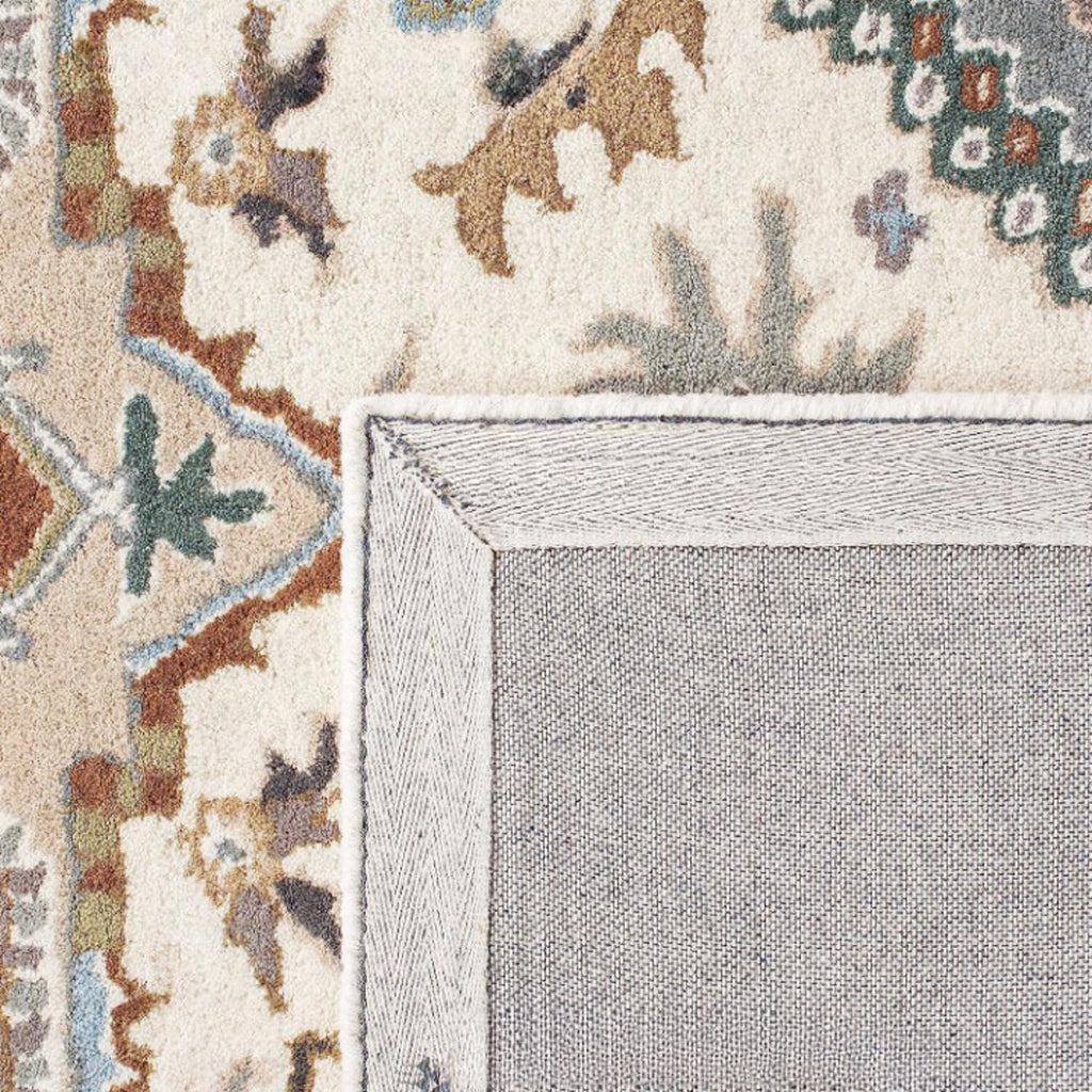 White Persian Heriz Area Rug