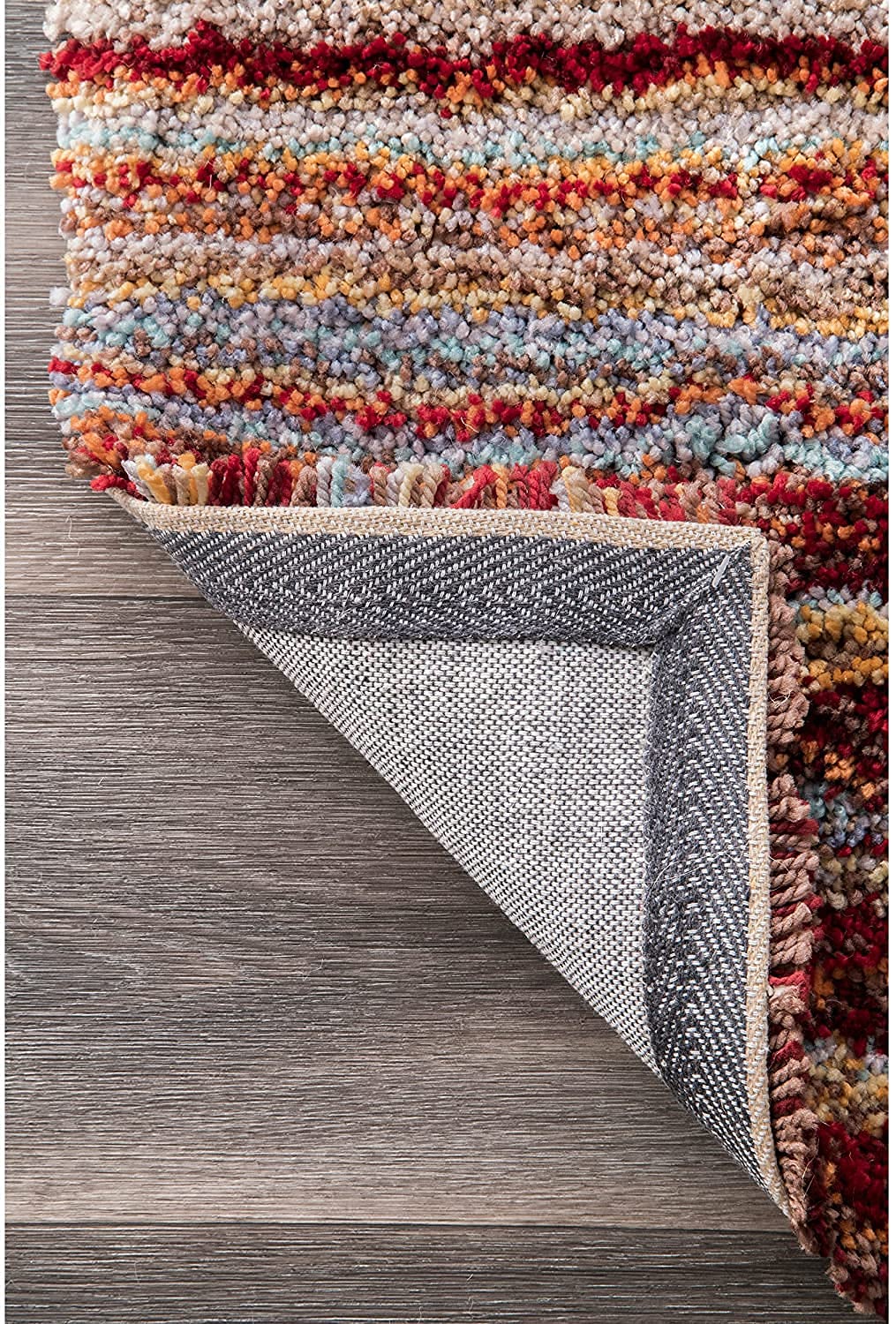 Red Handmade Ombre Microfibre Carpet – Soft Area Rug for Living Room, Bedroom & Hall