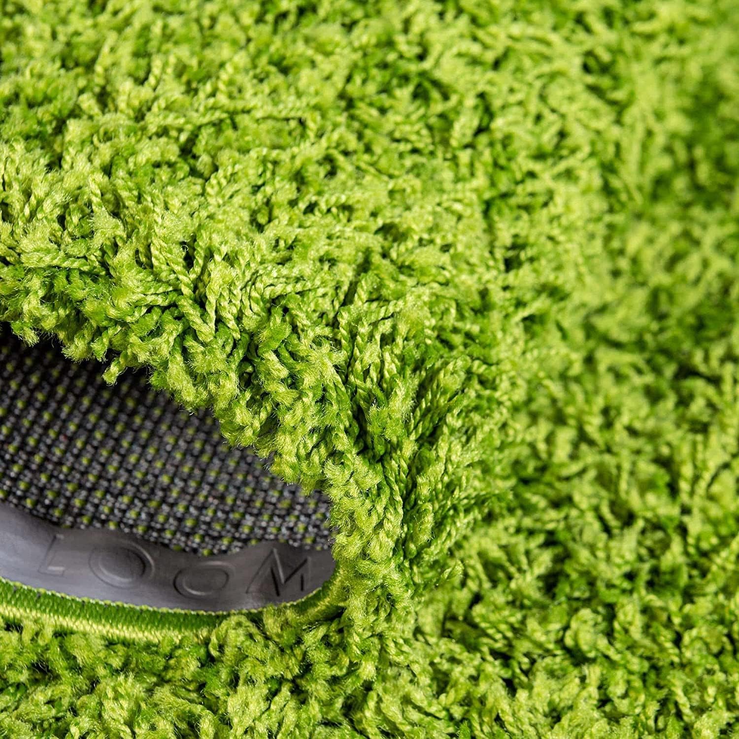Grass Green Handmade Shaggy Carpet – Ultra Soft Area Rug for Living Room & Bedroom