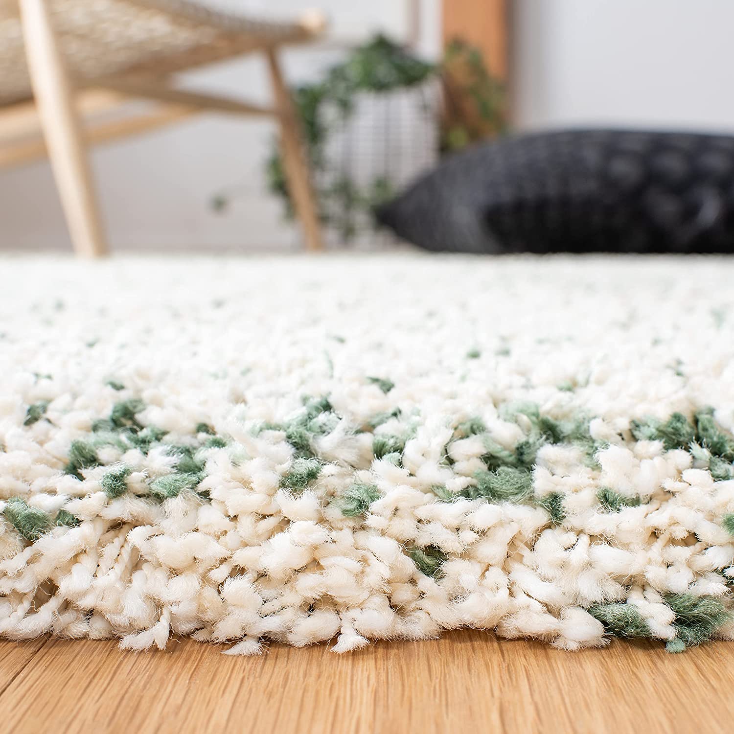Ivory Handmade Ombre Microfibre Carpet – Soft Area Rug for Living Room, Bedroom & Hall