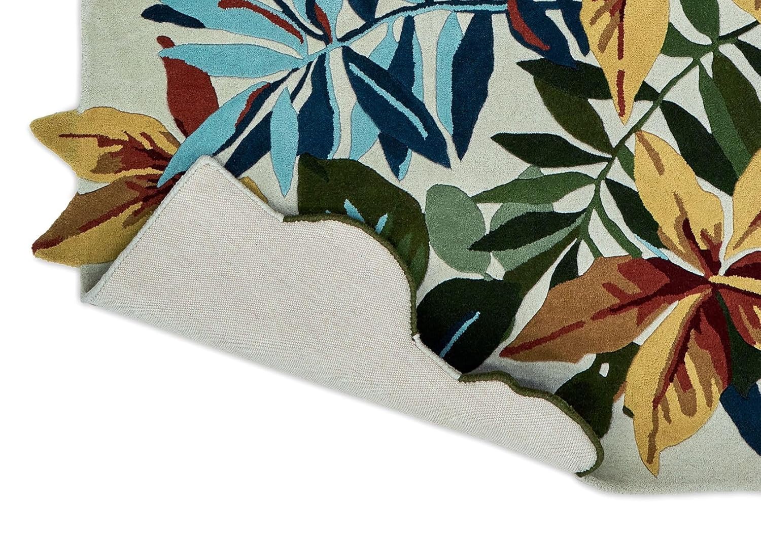 Multicolor Foliage Hand-Tufted Irregular Rug