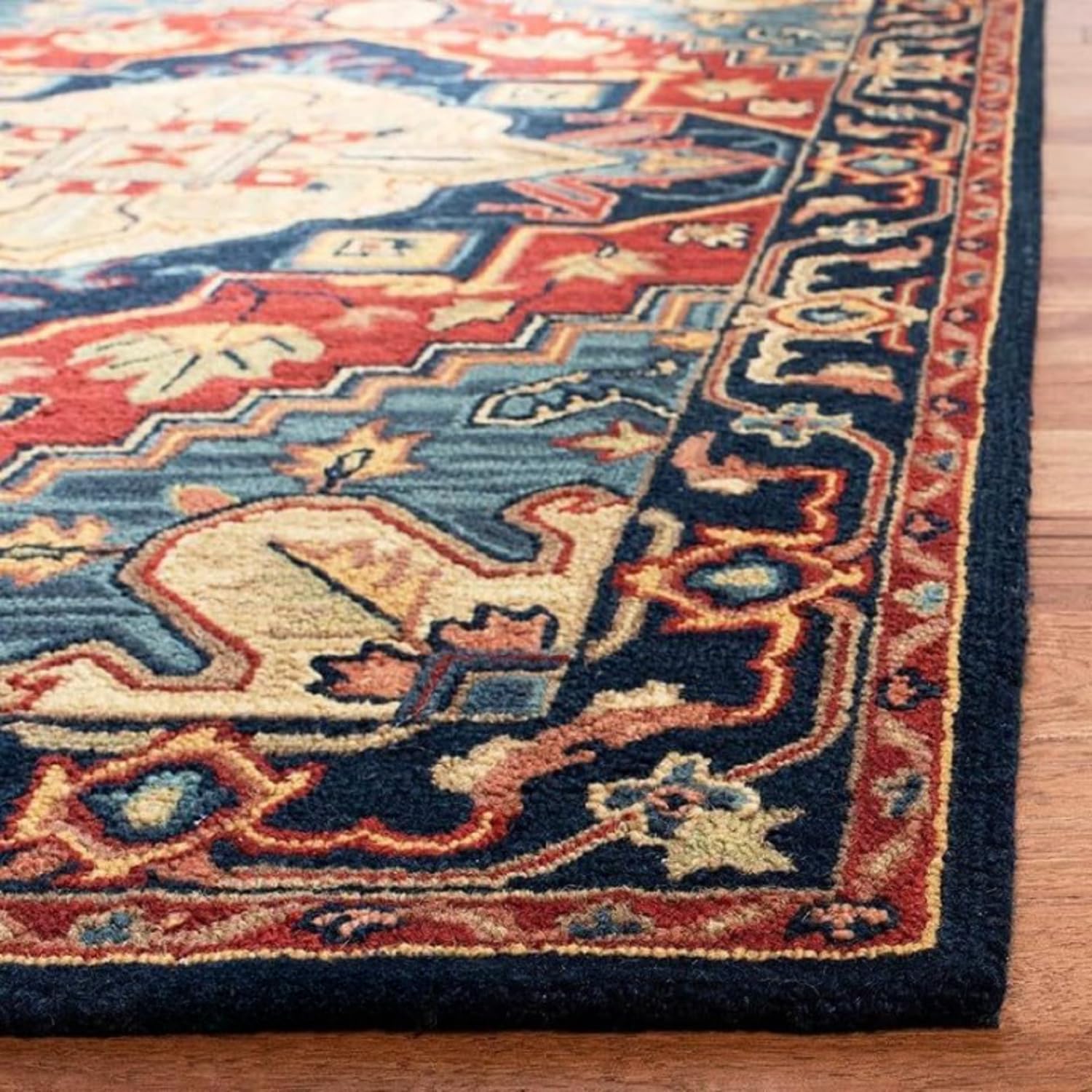 Blue Persian Heriz Area Rug